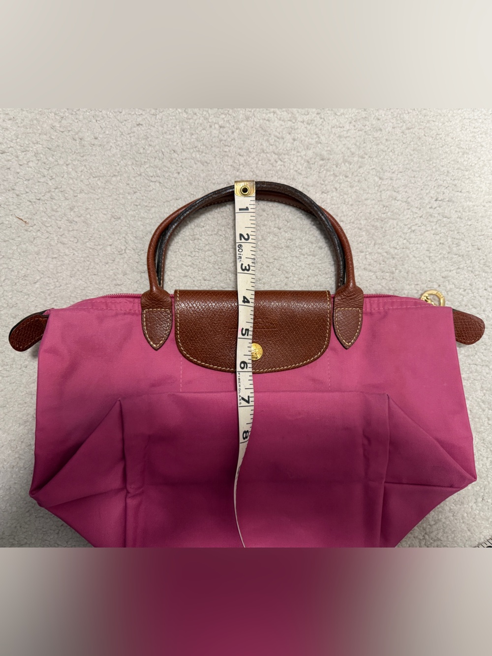 Longchamp Le Pliage Original S Handbag Pink Fuchsia - Picture 10 of 10